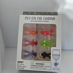 Silicone wine charms